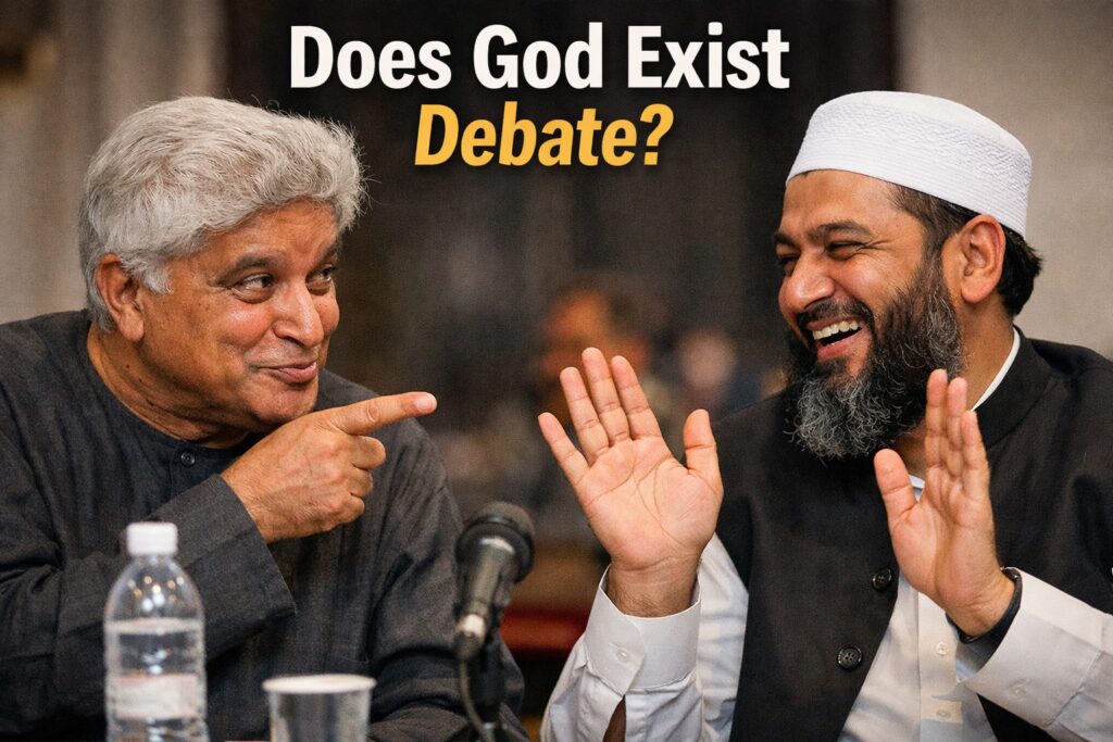 Does God Exist Debate featuring Javed Akhtar and Mufti Shmaily Nadvi on faith vs logic